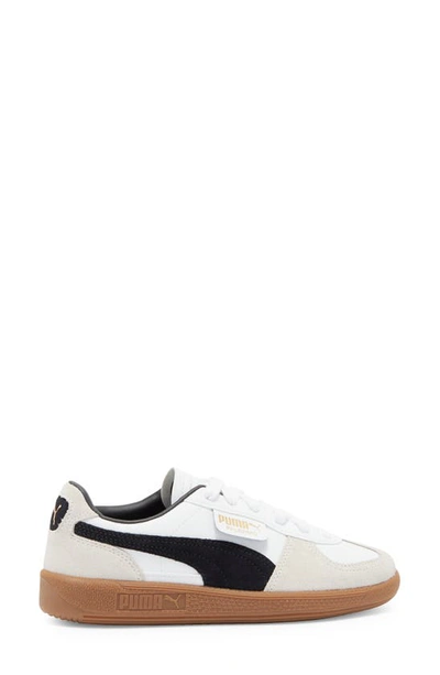Puma Palermo Leather Sneakers In  White-vapor Gray-gum