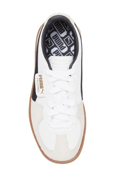 Puma Palermo Leather Sneakers In  White-vapor Gray-gum