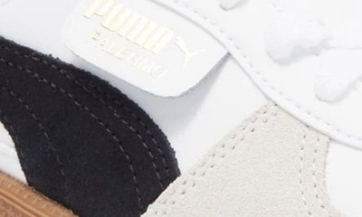 Puma Palermo Leather Sneakers In  White-vapor Gray-gum