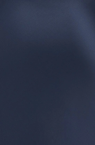 House Of Cb Charlene Satin Maxi Skirt In Navy