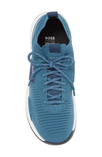 Shop Hugo Boss Titanium Sneaker In Turquoise