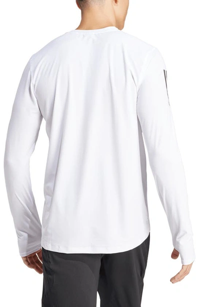 Shop Adidas Originals Adidas Own The Run Long Sleeve T-shirt In White