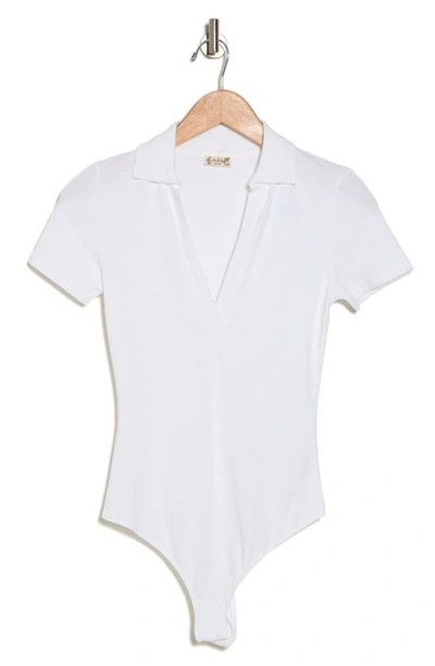 Shop Free People Serve Polo Bodysuit In White