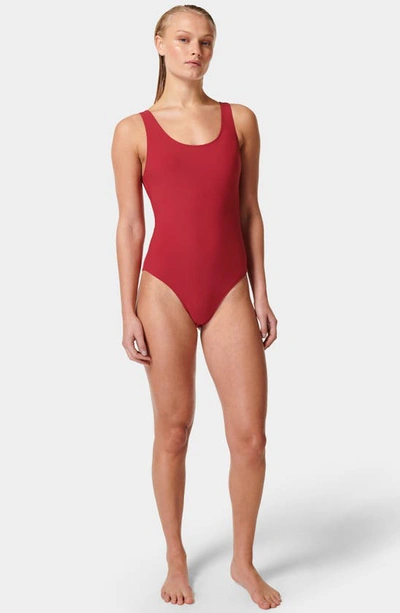 Shop Sweaty Betty Tidal One-piece Swimsuit In Vine Red
