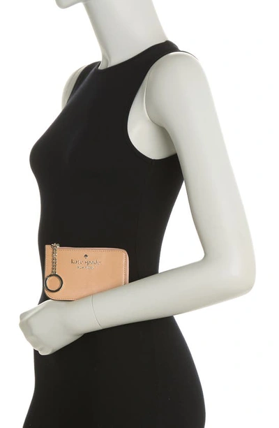 Kate Spade Cameron Medium L-zip Card Holder In Light Fawn