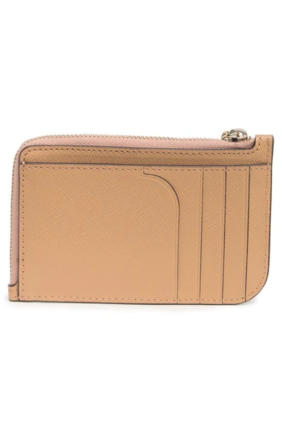 Shop Kate Spade Cameron Medium L-zip Card Holder In Light Fawn