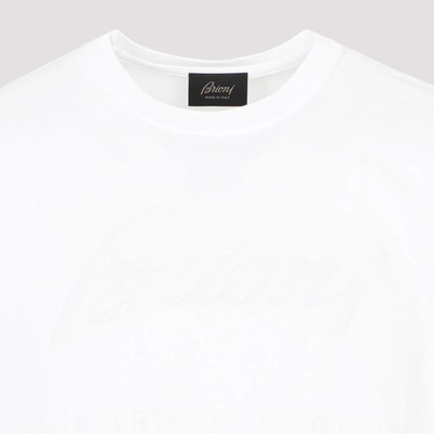 Shop Brioni T-shirt Tshirt In White