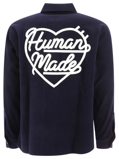 Shop Human Made "cpo" Overshirt In Blue