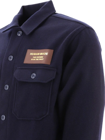 Shop Human Made "cpo" Overshirt In Blue