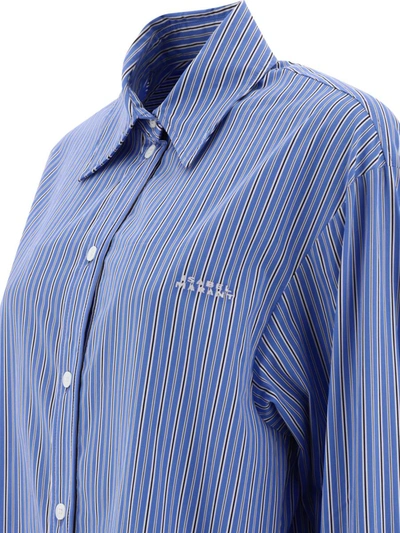 Shop Isabel Marant "cylvany" Maxi Shirt In Blue