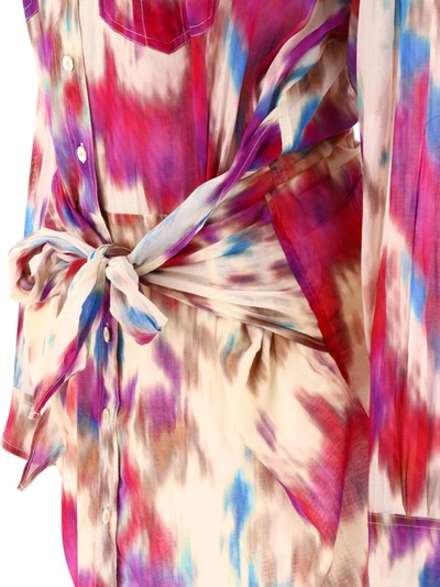 Shop Isabel Marant Étoile "nueva" Dress In Fuchsia