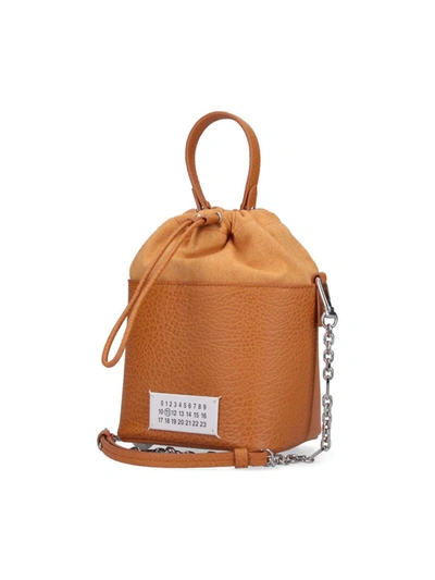 Maison Margiela 5ac Drawstring Bucket Bag In Brown