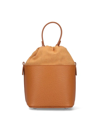 Maison Margiela 5ac Drawstring Bucket Bag In Brown