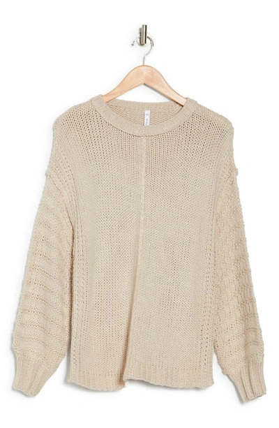 Shop Wishlist Long Puff Sleeve Sweater In Cream