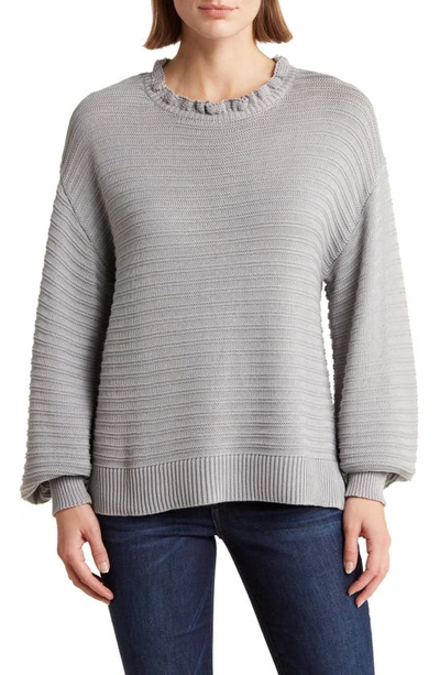 Shop Wishlist Balloon Sleeve Rib Knit Sweater In Cloud