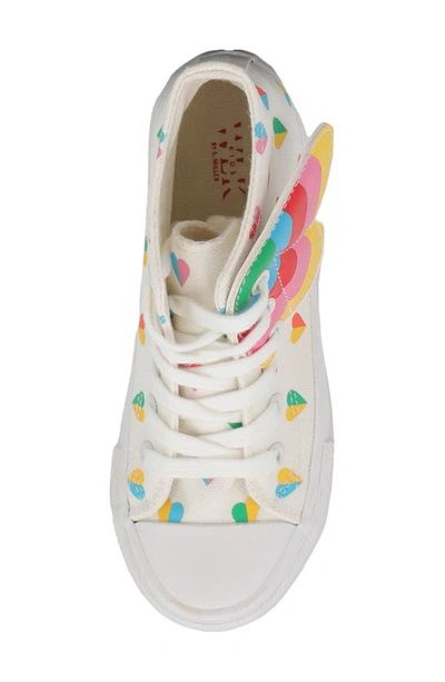 Shop Yoki Kids' Colorful High Top Sneaker In White
