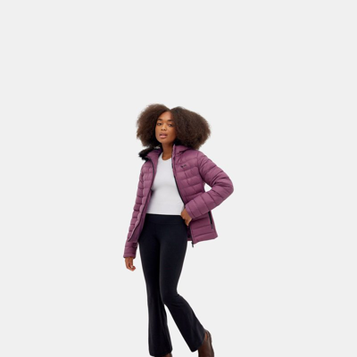 Shop Bench Dna Ludlow Hooded Puffer Jacket In Purple