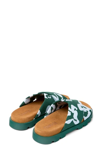 Shop Camper Brutus Slide Sandal In Green/ Brown