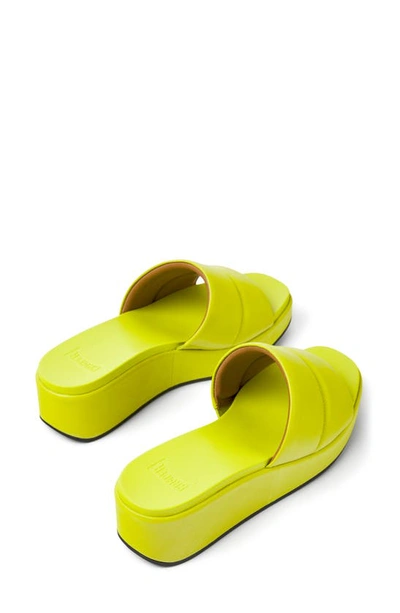 Shop Camper Misia Platform Slide Sandal In Medium Green