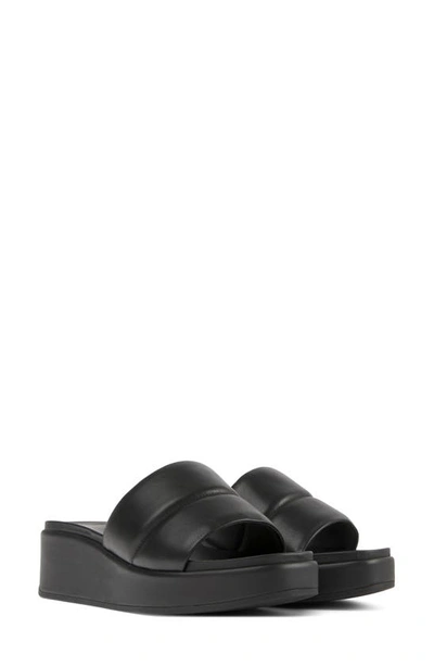 Shop Camper Misia Platform Wedge Slide Sandal In Black