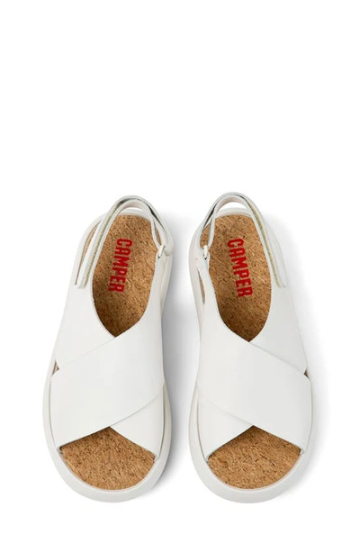 Shop Camper Pelotas Flota Crisscross Slingback Sandal In White Natural
