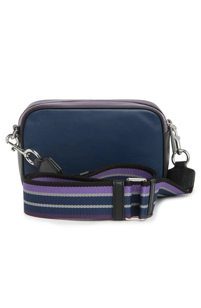 Shop Marc Jacobs Flash Leather Camera Crossbody Bag<br /> In Azure Blue Multi