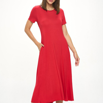 Shop West K Jenesis T-shirt Dress With Pockets In Red