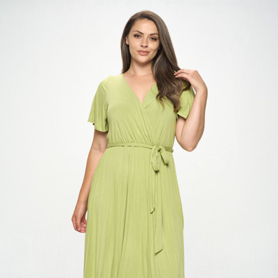 Shop West K Georgia Plus Size Wrap Dress In Green