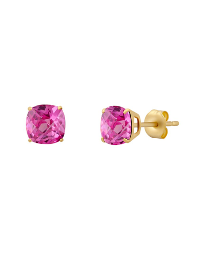 Max + Stone Maxcolor 14k 4.50 Ct. Tw. Created Pink Sapphire Studs