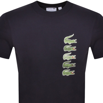 Shop Lacoste Crew Neck T Shirt Navy