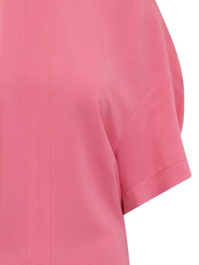 Shop Stella Mccartney Cape Dress In Pink