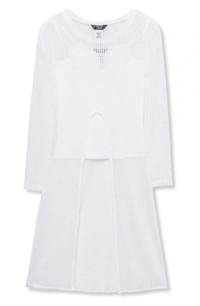 Shop Truce Kids' Sheer Tunic Sweater & Camisole In White