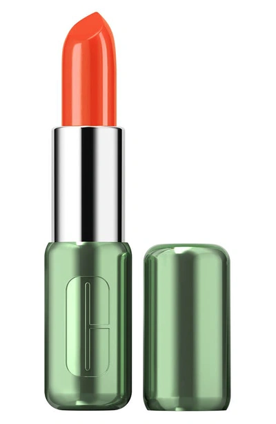 Shop Clinique Pop Longwear Lipstick In Flame Pop