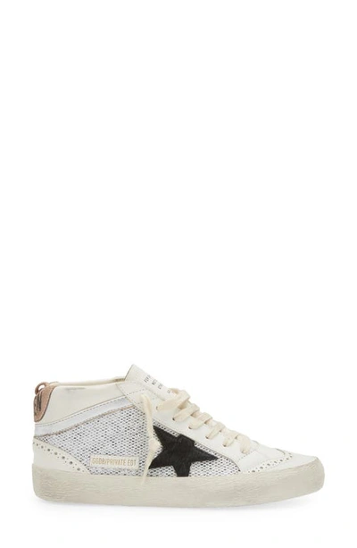 Golden Goose Mid Star Low Top Sneaker In White/ Black