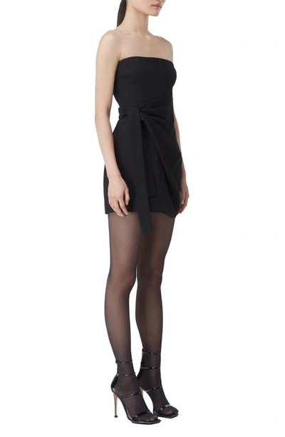 Shop Gauge81 Natal Strapless Side Tie Minidress In Black