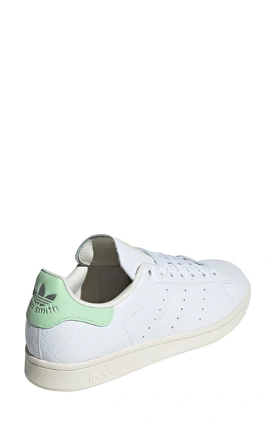 Shop Adidas Originals Primegreen Stan Smith Sneaker In White/ Semi Green/ Off White