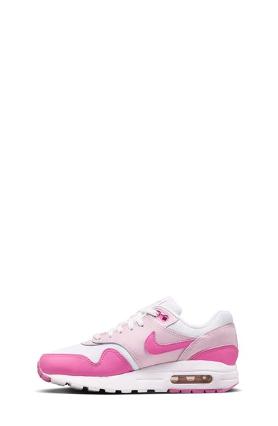 Shop Nike Kids' Air Max 1 Sneaker In White/ Playful Pink/ Pink