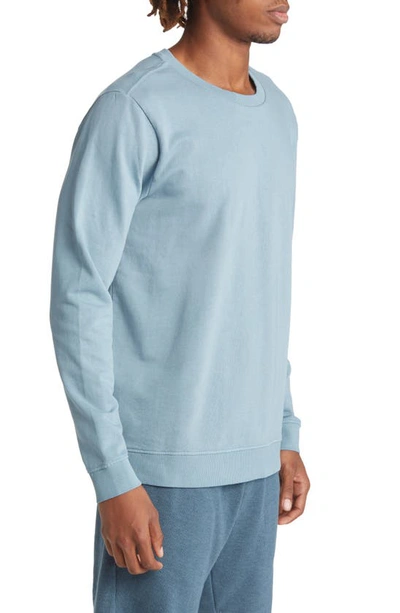 Shop Onia Garment Dye French Terry Sweatshirt In Hazy Cloud