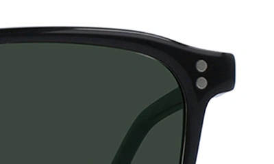 Shop Raen Wiley Polarized Square Sunglasses In Recycled Black/ Green Polar
