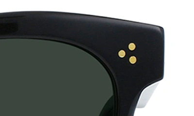 Shop Raen Nikol Polarized Round Sunglasses In Recycled Black/ Green Polar