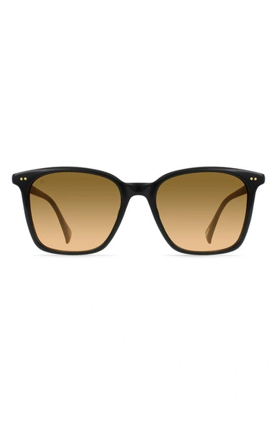 Shop Raen Darine Oversize Polarized Square Sunglasses In Recycled Black/ Reposado Grad