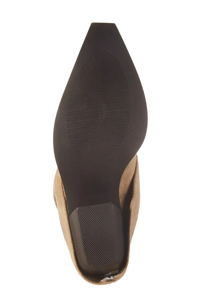 Azalea Wang Portabella Foldover Shaft Pointed Toe Bootie In Tan