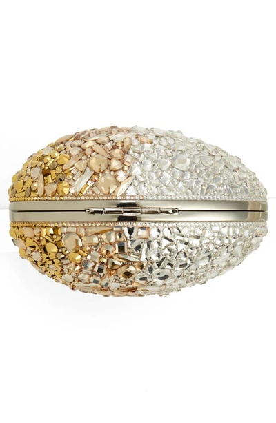 Shop Judith Leiber 60th Anniversary Crystal Egg Clutch In Silver Rhine Multi