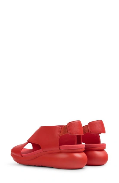 Shop Camper Balloon Slingback Wedge Sandal In Bright Red