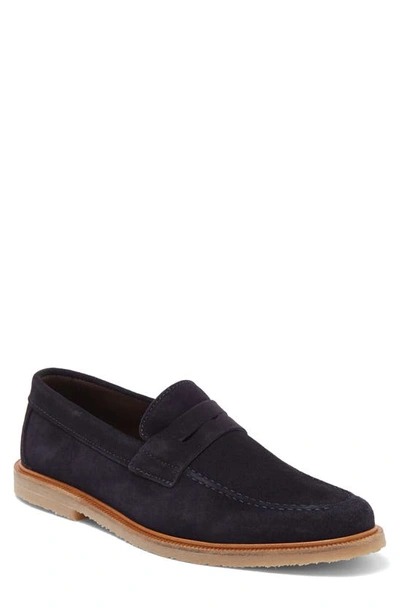 Shop Bruno Magli Carmelo Penny Loafer In Navy Suede