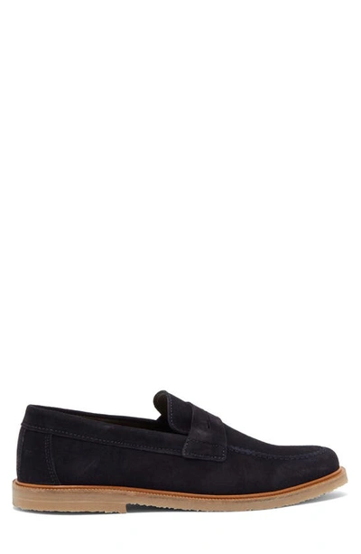 Shop Bruno Magli Carmelo Penny Loafer In Navy Suede