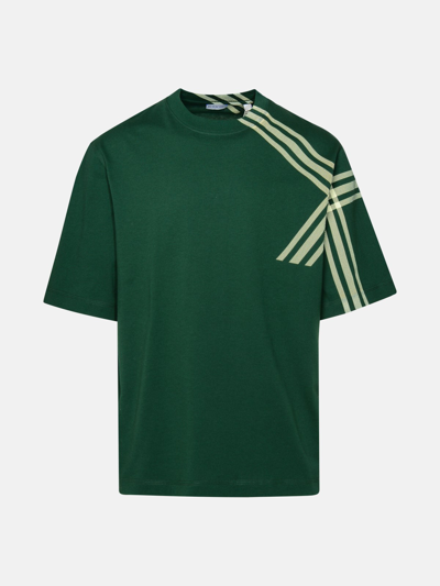 Shop Burberry Green Cotton T-shirt