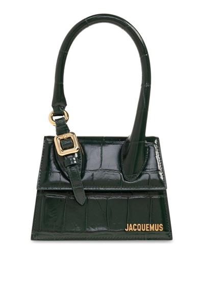 Shop Jacquemus Le Chiquito Moyen Boucle Shoulder Bag In Green