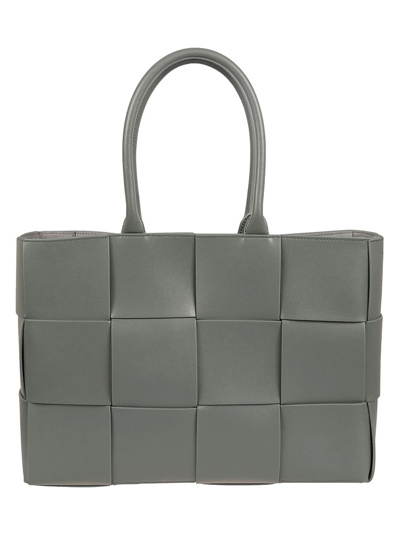 Shop Bottega Veneta Medium Arco Tote Bag In Grey