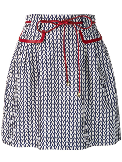 Shop Valentino Checked Mini Skirt In Multi